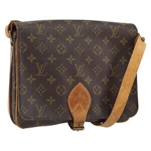 LOUIS VUITTON Monogram Cartouchiere GM Shoulder Bag M51252 LV Auth BA9433